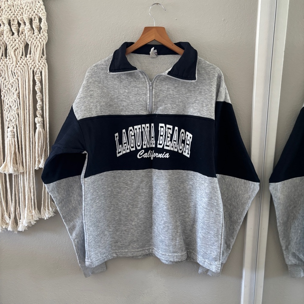 Gray and Navy Laguna Beach Pullover